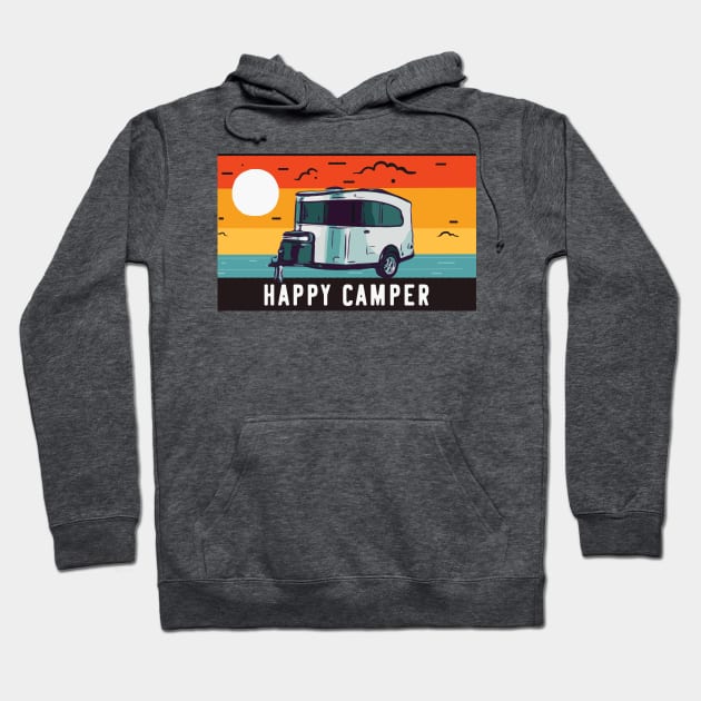 Happy Camper sunset Hoodie by Camp Happy Hour